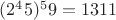 $(2^45) ^59 =1311$