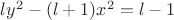 $ly^2-(l+1)x^2=l-1$