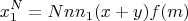 $$x_1^N=Nnn_1(x+y)f(m)$$