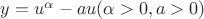 $y=u^{\alpha}-au (\alpha>0, a>0)$