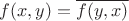$f(x,y)=\overline {f(y,x)}$