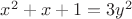 $x^2+x+1=3y^2$