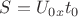$S=U_0_xt_0$