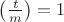 $\left( \frac{t}{m}\right)=1$