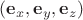 $({\mathbf e}_x, {\mathbf e}_y, {\mathbf e}_z)$ $({\mathbf e}_x, {\mathbf e}_y, {\mathbf e}_z)$