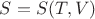 $S=S(T,V)$