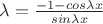 $\lambda=\frac{-1-cos\lambda x}{sin\lambda x}$