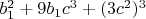 $b_1^2+9b_1c^3+(3c^2)^3$