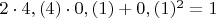 $2\cdot4,(4)\cdot0,(1) +0,(1)^2=1$