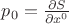 $p_{0}=\frac{\partial S}{\partial x^0}$