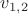 $v_{1,2}$