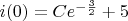 $i(0) = Ce^{-\frac{3}{2}}+5$