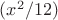 $(x^2/12)$