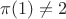 $\pi(1)\neq 2$ $\pi(1)\neq 2$