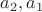 $a_2, a_1