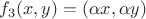 $f_3(x,y)=(\alpha x, \alpha y)$