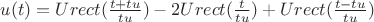 $u(t)=Urect(\frac{t+tu}{tu})-2Urect(\frac{t}{tu})+Urect(\frac{t-tu}{tu})$