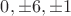 $\[0, \pm 6, \pm 1\]$