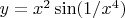 $y= x^2\sin (1/x^4)$