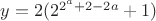 $y=2(2^{2^a+2-2a}+1)$