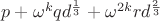 $p + \omega^k q d^\frac{1}{3} + \omega^{2k} r d^\frac{2}{3}$