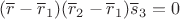 $(\overline r-\overline r_1)(\overline r_2-\overline r_1)\overline s_3=0$