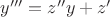 $y'''=z''y+z'$
