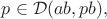 $p \in \mathcal{D}(ab, pb),$