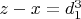 $z - x = d_1^3$
