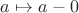 $a\mapsto a - 0$ $a\mapsto a - 0$