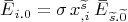 $\overset{\;\_} E_{i.0}=\sigma \, x_{,i}^{\widetilde s} \, \overset{\;\_} E_{\widetilde s .\widetilde 0}$