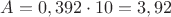 $A=0,392 \cdot 10 кДж= 3,92 кДж$