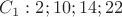 $C_1:2;10;14;22$