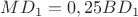 $MD_1=0,25BD_1$
