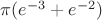 $\pi(e^{-3}+e^{-2})$
