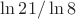 $\ln 21/\ln 8$