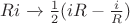 $Ri \xrightarrow{} \frac{1}2 (iR - \frac{i}{R})$