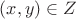 $(x,y)\in Z$
