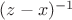 $(z-x)^{-1}$