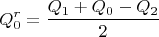 $$Q_0^r=\frac{Q_1+Q_0-Q_2}{2}$$