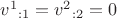 $v^1{}_{:1}=v^2{}_{:2}=0$