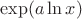 $\exp(a\ln x)$