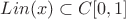 $Lin(x) \subset C[0,1] $