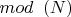 $mod\verb