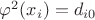 $\varphi^2(x_i)=d_{i0}$