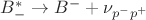 $B^*_- \to B^- + \nu_{p^-p^+}$