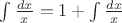 $\int\frac{dx}x=1+\int\frac{dx}x$