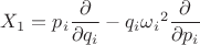 $X_1=p_i\dfrac{\partial}{\partial{q_i}}-q_i{\omega_i}^2\dfrac{\partial}{\partial{p_i}}$