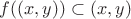 $f((x,y)) \subset (x,y)$