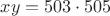$xy=503\cdot505$